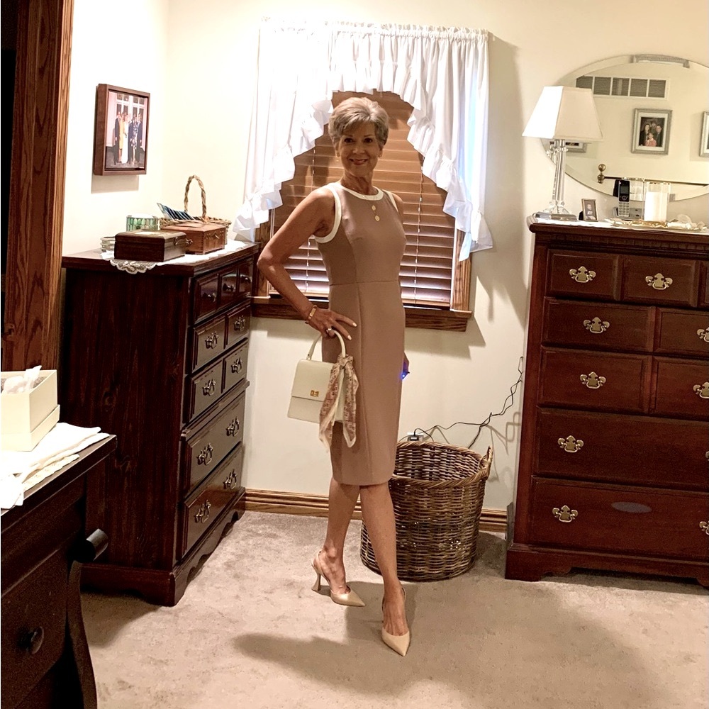 J.Crew Sheath Dress in four-season stretch, size 4, Rose Taupe, NWT, never worn